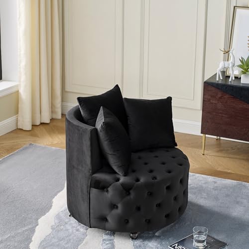 Sillón Barrel Plegable Negro miniatura 4