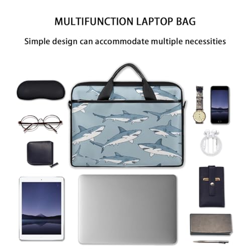 Cartoon Ocean Shark Laptop Bag 15 Inch Laptop Sleeve miniatura 7