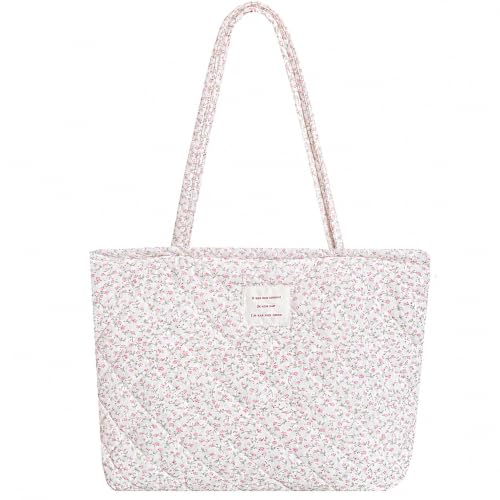 Image of Sunwel Fashion Top Zipper Floral Quilted Bag Small Tote Bag for Women