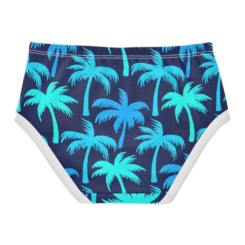 Summer Palm Tree Blue Toddler Girls's Underwear 2T 23022092