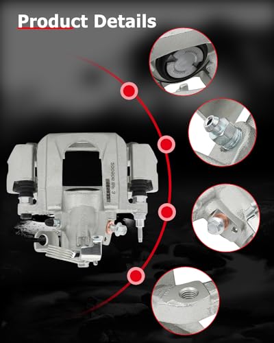 Image of cciyu 18B5299 Rear Left Brake Caliper With Bracket For Ford For Edge 2011-2014,For Lincoln For MKX 2011-2015