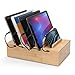 Prosumer's Choice Natural Bamboo Charging Station Rack for Smartphones and Tablets