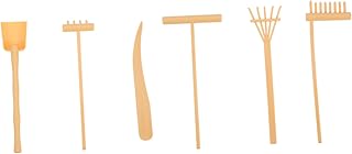 Gadpiparty Zen Sand Rake Adornments 6pcs Sand rake Yellow Decor Doll House Accessories Landscape Zen Rake Tools Small rake Sand Table Sand Rake Mini Toys