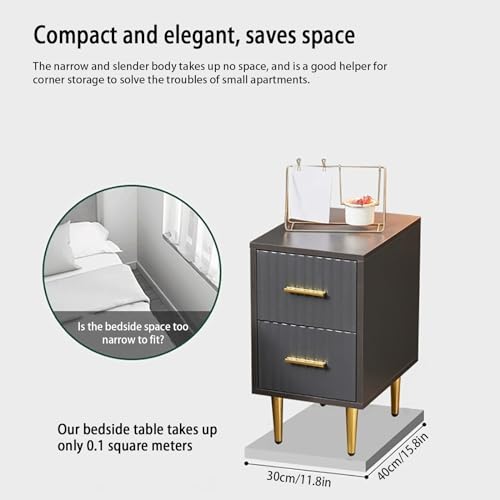 Petite table de chevet de chambre blanche pour optimiser un espace de lit étroit