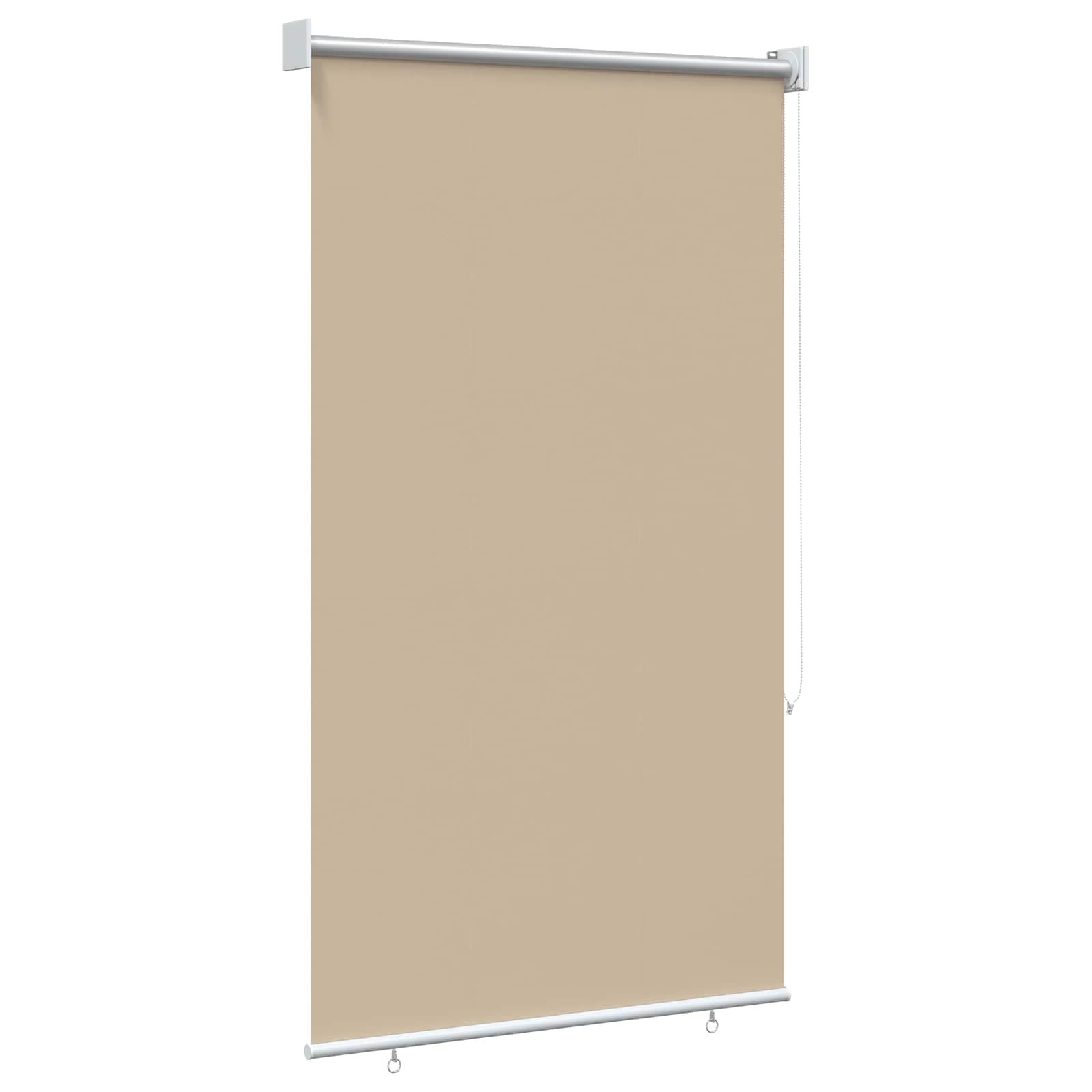 Tenda avvolgibile in poliestere, beige, per finestra | Montaggio a parete o a soffitto, controllo termico, privacy, resistente ai raggi UV, catena sinistra o destra