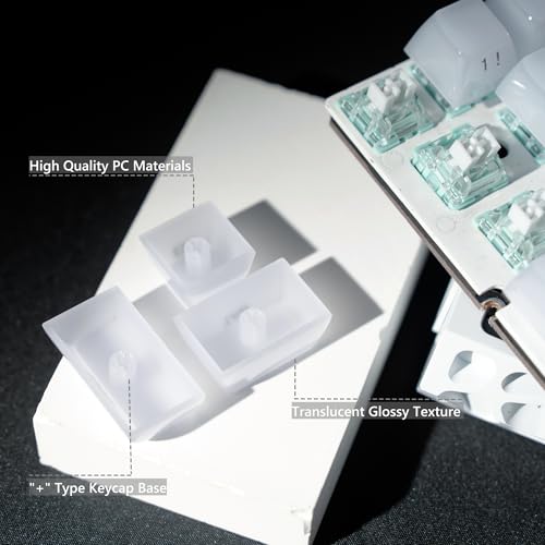 Image of Womier Keyboard Keycaps Jelly, Ceramic Keycaps Style, Shine Through Keycap