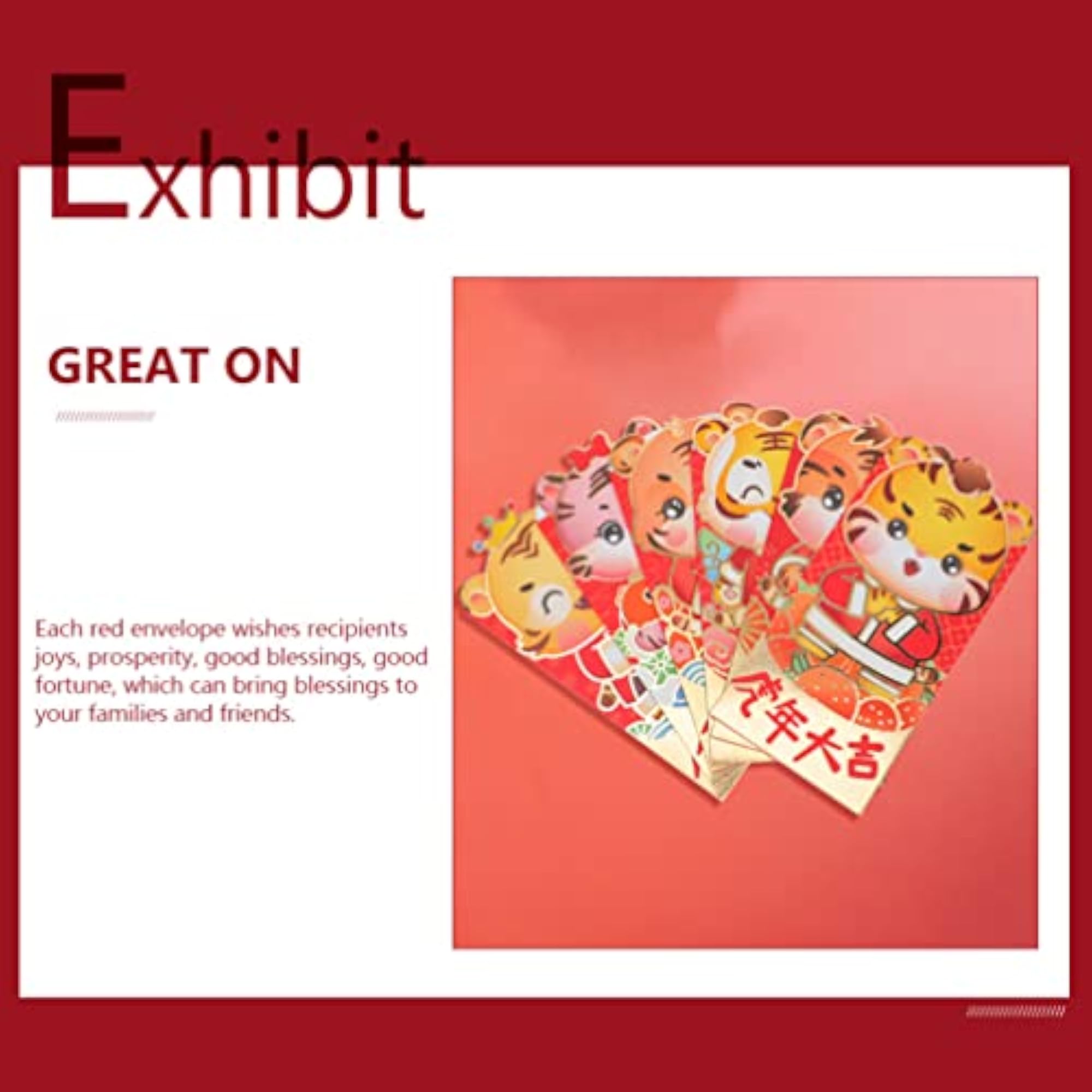 18pcs Chinese New Year Red Packets for 2022