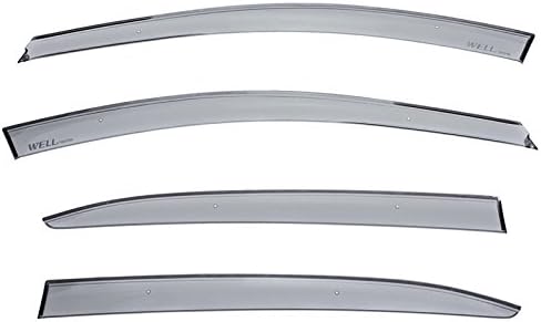 WellVisors Window Visors Compatible with 14-17 Mazda 3 Door Rain Guards Wind Deflectors