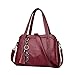 Coolives Sac Hobo pour Femme Sacs à Main portés épaule avec Bandoulière Sac a Main en Cuir PU Vin Rouge