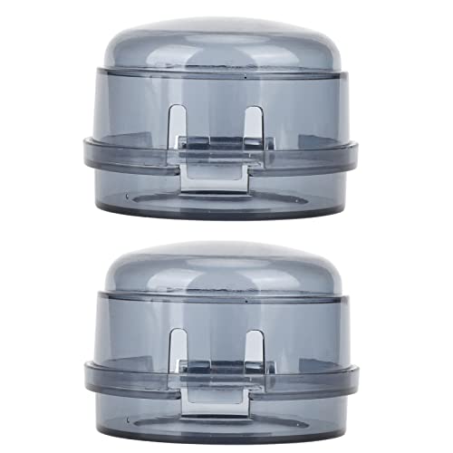 aqxreight Child Proof Gas Stove Knob Covers, Baby Safety Locks 2pcs, Easy to Install, PP Material, High Temperature, Detachable and Reusable, Suitable for Home Kitchen (Black Shine)