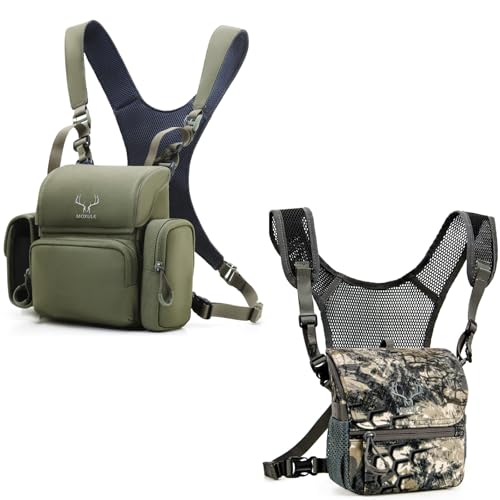 MOXULE Binocular Harness Chest Pack: Bino Case with Rangefinder Pocket