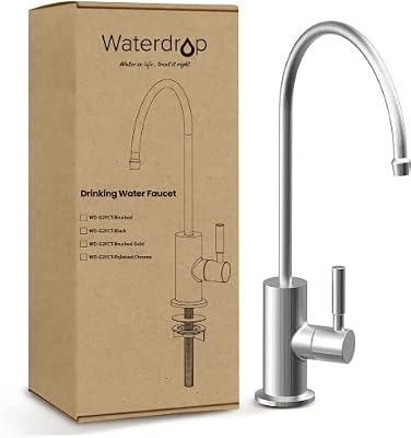 Waterdrop Filtered Water Faucet, Drinking Water Faucet, Reverse Osmosis Faucet, RO Faucet, RO Water Faucet, Water Filter Faucet for Kitchen Sink, Water Dispenser Faucet, Stainless Steel, Lead-Free