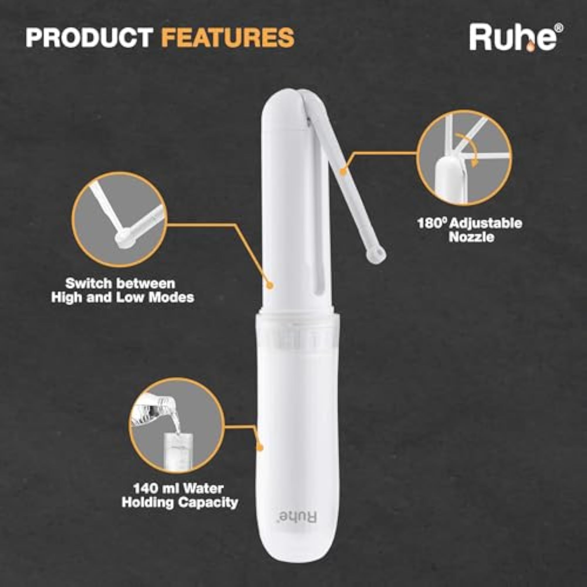 Portable Handheld Bidet 180 Adjustable 2 Modes