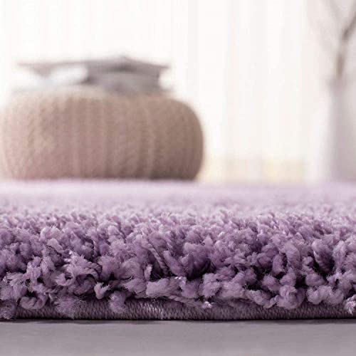 Image of Urban Modern Decor Featuring Soft Shaggy Carpet & Rug for Your Bedroom and Livingroom [Size-3x5 feet & Color-Light Purple].