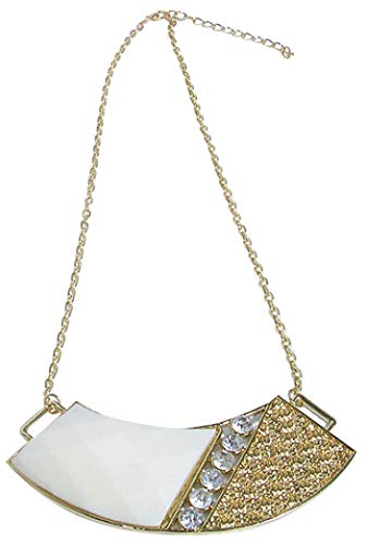 Deco Bubble Chunky Necklace Fashion Jewelry Statement Necklace Party Jewelry In Gift Box (Creme)