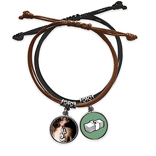 Pulsera de cuero estilo tatuaje ideal para lucir en festivales de playa y verano