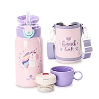 Amazon | SANTECO 水筒 MARA 魔法瓶 550ML 子供用 ストロー付き 直飲み