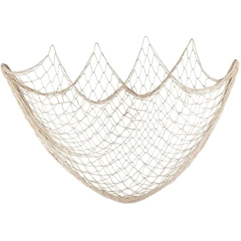 Fishing Net Wall Decor Beach Themed Fishing Net Wall Hanging for Party Wall Home Wedding Decoration Photographing Decoration,200CM x 150CM(Beige) Cover