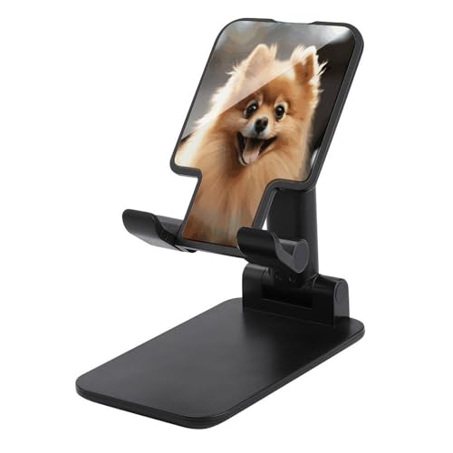 Support de téléphone pliable et réglable motif Poméranie pour iPhone et Android