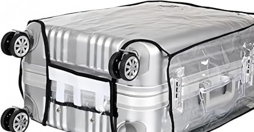 Image of Trolley Bag Covers Waterproof, Dustproof PVC Luggage Protector Zippered Suitcase Covers for Travel Fits 24 Inch Bags