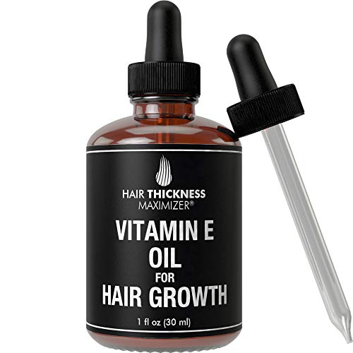 Vitamin E Oil for Hair Growth. Vegan, Unscented, Liquid Hair Grade Serum for Women and Men. No Alcohol. Great for Hair Thickening, Hair Regrowth, Scalp, and Skin. Stop Hair Loss and Hair Thinning 1oz