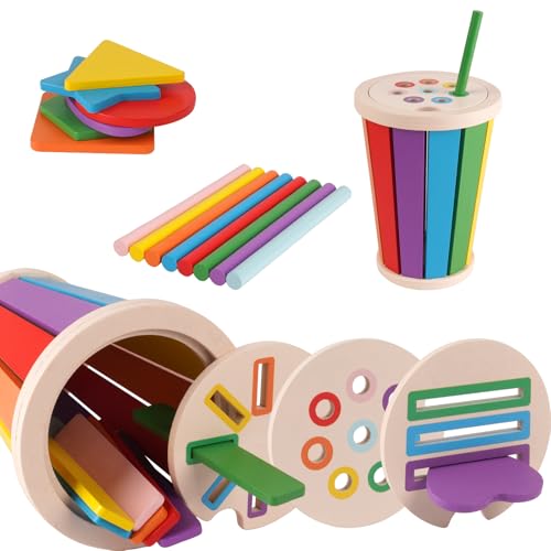 Aolso Holz Montessori Spielzeug, Sensorisches Holzspielzeug Baby...