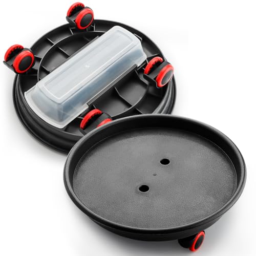 RooTrimmer 12” Plastic Plant Caddy, 2-Pack, Gray