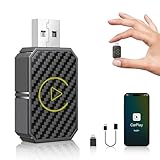 Mini Wireless CarPlay Adapter for Apple, Plug & Play Low Latency Converts Wired to Wireless CarPlay Dongle for iPhone iOS 10+, Connection Fast & Stable
