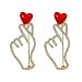 kerryshop Broche Mode de Coeur Mignon Broche synthétique Zircon Broche de Pins Badges Accessoires for Enfants Vêtements for Femmes Décore Femme Broche