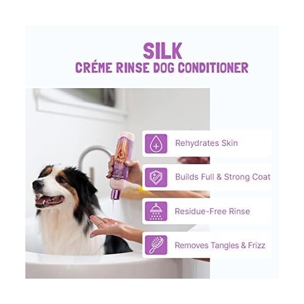 Bio-Groom - Silk Creme Hundespülung - Feuchtigkeitsspendende Pflegespülung - Hundezubehör für empfindliche Haut - Tierversuchsfrei, ohne Parabane, Silikone und gängigen Allergenen - 355 ml – Bild 6