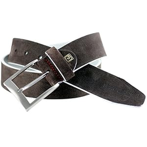 Pierre Cardin Lederen riem heren/riem heren, donkerbruin, 70083
