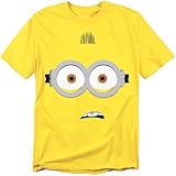 LOGOVISION Minions Otto Face Unisex Adult T Shirt,Yellow, Large