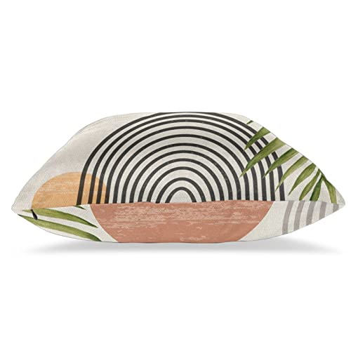 Boho Pillow Covers 18X18 Set Of 2, Mid Century Modern Throw Pillow Covers Summer Outdoor Abstact Sunset Decor Cushion Case For Bed Couch Sofa Home Decorative #TOP2