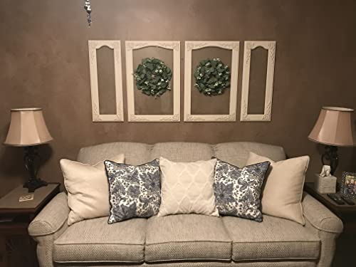 Lskytop 1 Pack Green Eucalyptus Wreath Round Wreath Artificial Wreath Farmhouse Wreath For Door Wall Window Decor,12Inch/Pc #TOP5