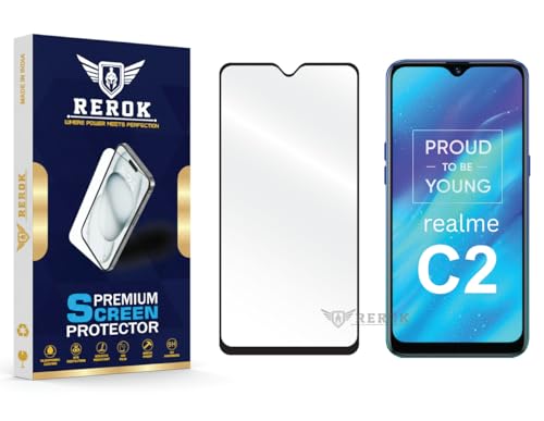 Image of Gorilla Tempered Glass Screen Protector Compatible with Realme C2 [Pack of 1] | Edge-to-Edge, Bubble-Free, Case Friendly, Easy Installation Kit