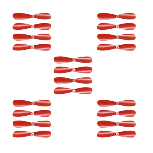 Mini quadcopter propeller, remote control aircraft propeller, mini propeller suitable for small and medium-sized unmanned aerial vehicles, 20 propeller props, 35, 37, 42, 46 mm, etc. (46mm/1.8in（红色）)