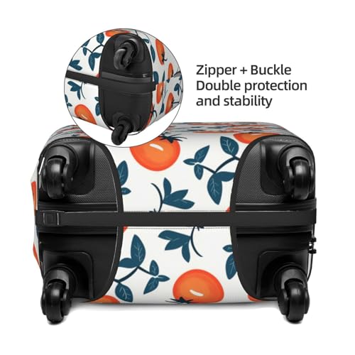 Luggage Cover - Bright Persimmon Print Travel Suitcase Covers For Luggage, High Elasticity Suit Case Cover Protector Fits 18-32 Inch3
