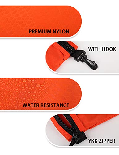 Gox Travel Toiletry Bag Carry On Zipper Pouch Cosmetic Kit Makeup Digital Bag Water Resistant Nylon (Orange) #TOP4