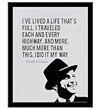 I Did It My Way - Iconic Song Lyric Wall Art Poster, This Ready to Frame Music Wall Art Decor Print is Good For Music Studio Room (Black Framed, 11 x 14 inches)