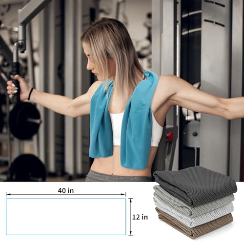 Image of YESLIFE 4-Pack Cooling Towels (40 inchx 12 inch), Cooling Neck Wraps, Ice Towel
