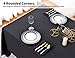 Surmente Black Tablecloth 90 x 156-inch Rectangular Polyester Table Cloth for Weddings, Banquets, or Restaurants