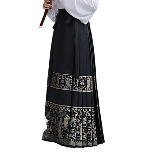 Jupe Hanfu à lacets réglables pour ajuster la taille confortablement en été