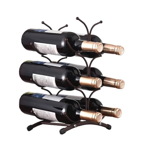 Soporte moderno de metal para 6 botellas miniatura 4