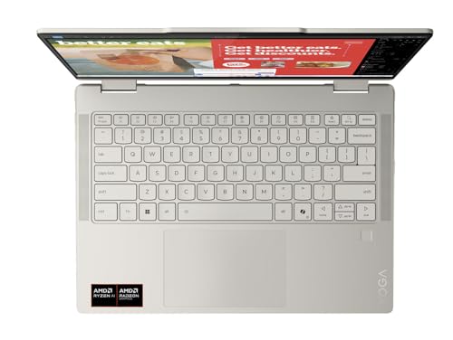 Image of Lenovo Yoga 7 2-in-1 Laptop 14AKP10 - AMD Ryzen AI 5 340 Copilot PC - 14 inch WUXGA OLED Touch Display, 16GB Memory, 1TB SSD, Yoga Pen, Wi-Fi 7, FP Reader, and Win 11 Home 83JR0003US