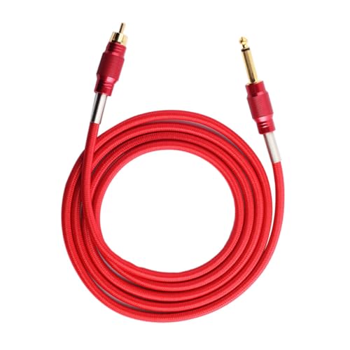 Cable clip cord trenzado flexible elimina tirones en máquina de tatuar roja profesional