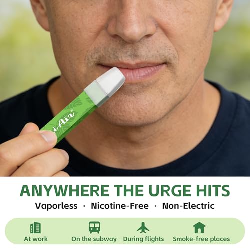 Image of PUFFIAIR Mint Herbal Air Inhaler | with Natural Mint Infusion for Instant Refreshment,Craving & Stress Relief, Nicotine-Free Non-Electric Smokeless Inhalers ，Usable Anywhere - 2 Pcs (2)