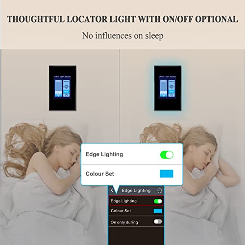 Lanbon L8-Hd-Sl Touchscreen Lcd Smart Dimmer Light Switch Single Pole 3 Way For Big House By Wifi Mesh No Dropped, Supports Alexa&Google Home&Siri&Home Assignment, Neutral Wire Required, No Hub, Black #TOP5