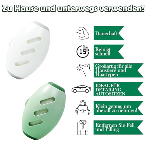 2 Stück Fusselrolle Wiederverwendbar, Reusable Lint Roller Tragbare Fusselrolle Effektives Reinigungsmittel Für Fleisch Und Haar Auf Kleidung, Möbeln Und Teppichen