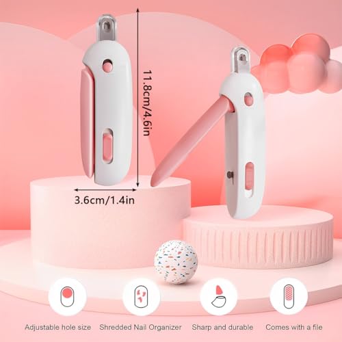 LAJUP Cortaúñas Profesional Para Perros, Con Luz Y A Prueba De Salpicaduras, Dispositivo De Protección Para Mascotas, Perros Y Gatos, Cortaúñas Con Lima Para Mascotas Pequeñas Medianas - imagen 2