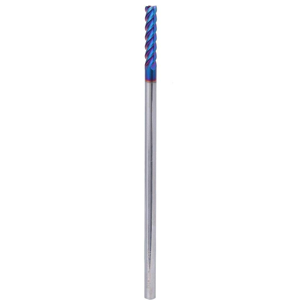 Fresa de fresado de acero de tungsteno Brocas de fresadora CNC de cabeza plana de 4 flautas HRC65 ° 4 mm Diámetro de la cuchilla(4 * 20 * 4D*100L)